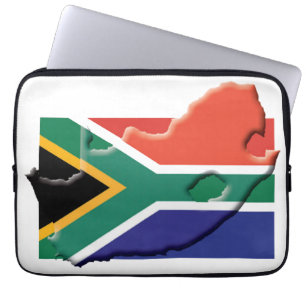 SOUTH AFRICA Flag Map Patriotic Computer Laptop Sleeve
