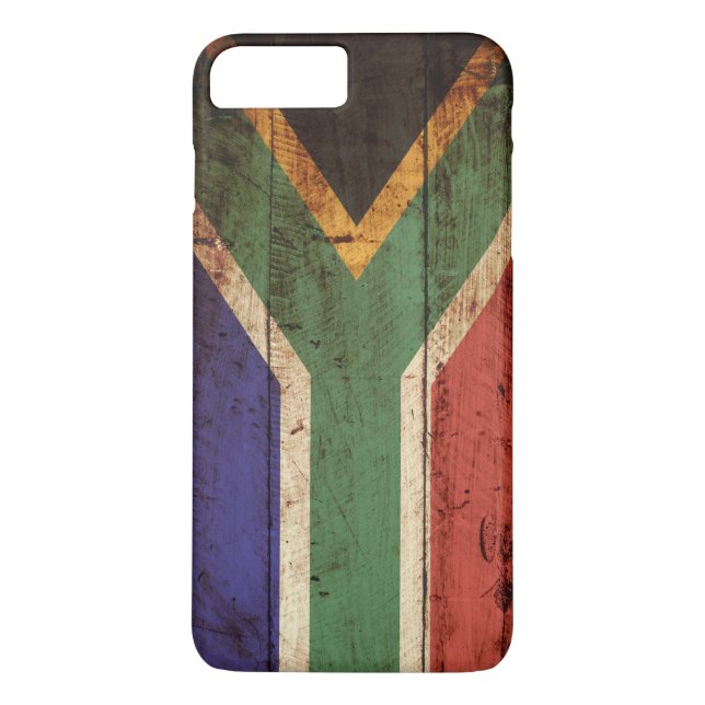 South Africa Flag on Old Wood Grain Case-Mate iPhone Case (Back)