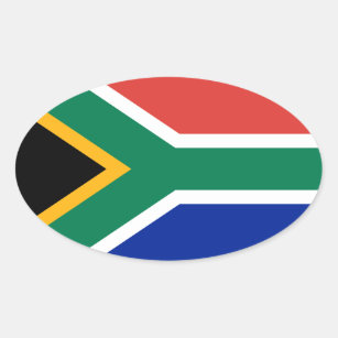 South Africa Flag Oval Sticker