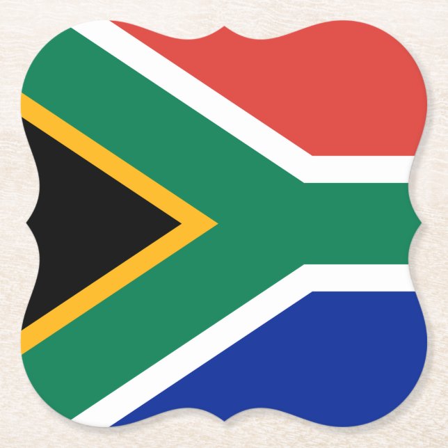 South Africa Flag Paper Coaster (Front)