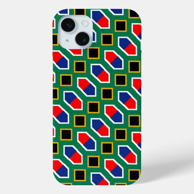 South Africa flag pattern Case-Mate iPhone Case (Back)