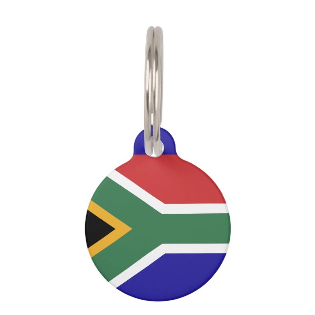 South Africa Flag Pet Tag (Back)