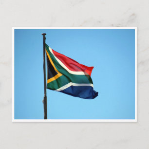 south africa flag postcard