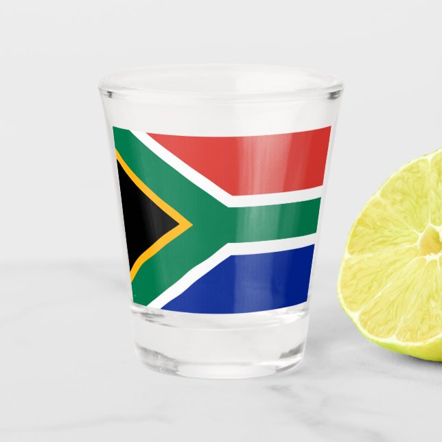 South Africa Flag Shot Glass (Front)