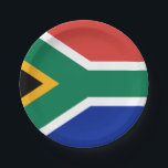 South Africa Flag South African Patriotic Paper Plate<br><div class="desc">Flag of South Africa products for South African patriots.</div>