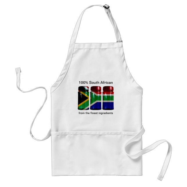 South Africa Flag Spice Jars Apron (Front)