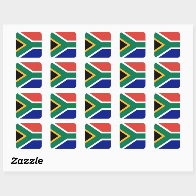 South Africa flag Square Sticker (Sheet)