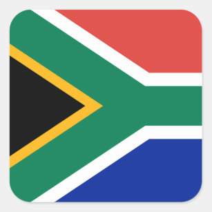 South Africa Flag Square Sticker