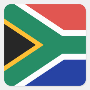 South Africa Flag Square Sticker