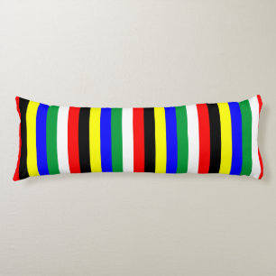 South Africa flag stripes lines symbol Body Cushion