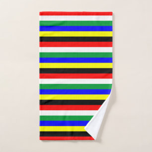 South Africa flag stripes lines symbol Hand Towel