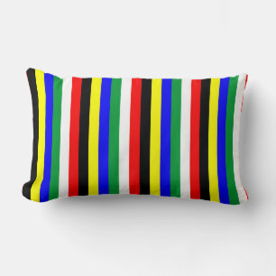 South Africa flag stripes lines symbol Lumbar Cushion