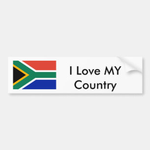 South Africa Flag The MUSEUM I Love MY Country Bumper Sticker