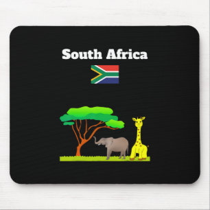 South Africa Flag Vacation Souvenir Safari Lover Mouse Pad