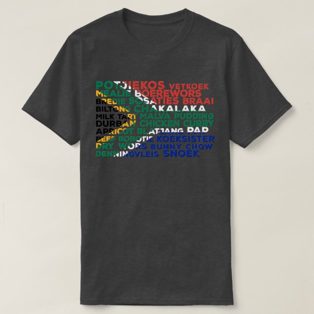 South Africa Food Flag T-Shirt (Design Front)