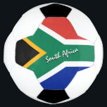 South Africa Football & African Flag / Sport Soccer Ball<br><div class="desc">Soccer Ball: South Africa & South African flag soccer ball personalised name - love my country,  favourite team,  park champions,  patriots / sports fans</div>