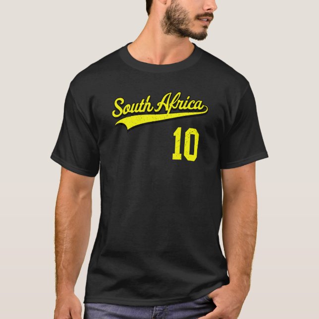 South Africa Football Soccer Jersey African Tee Ru (Front)