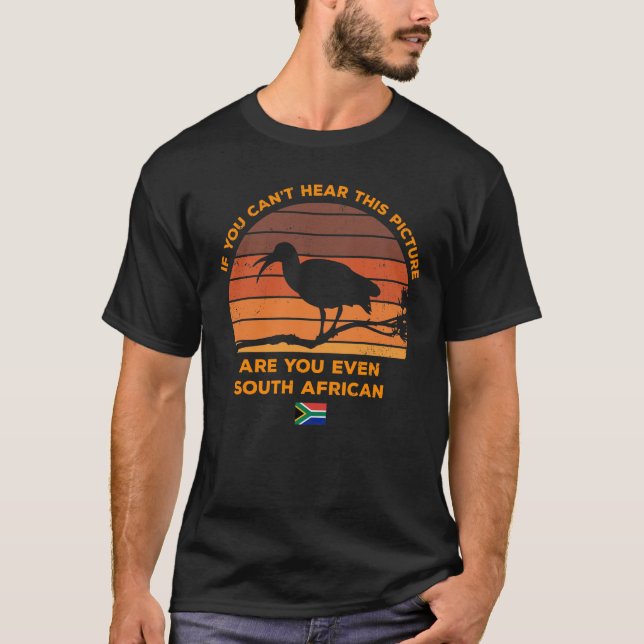 South Africa Hadeda Sunrise Funny Alarm T-Shirt (Front)