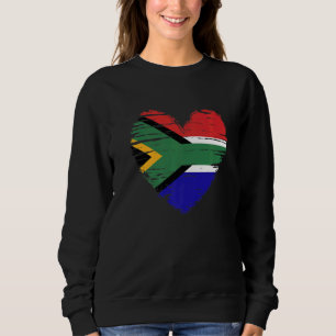 South Africa Heart South African Flag Pride Sweatshirt