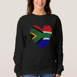 South Africa Heart South African Flag Pride Sweatshirt
