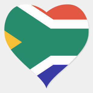 South Africa Heart Sticker