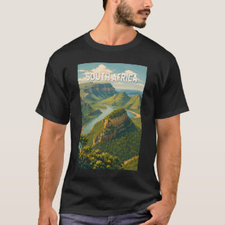 South Africa Illustration Travel Art Vintage T-Shirt