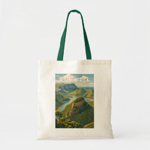 South Africa Illustration Travel Art Vintage Tote Bag