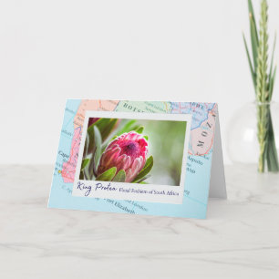 South Africa King Protea Greeting Birthday Card