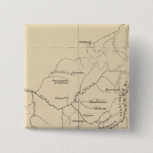 South Africa Lithographed Map 15 Cm Square Badge