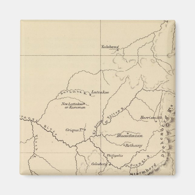 South Africa Lithographed Map Magnet (Front)