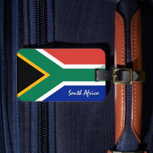South Africa Luggage Tags, patriotic African Flag Tag