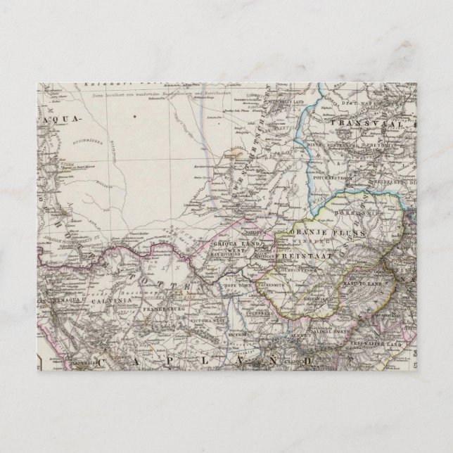 South Africa Map Postcard (Front)