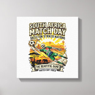 South Africa Match Day Skeleton Striker Nations Hi Canvas Print