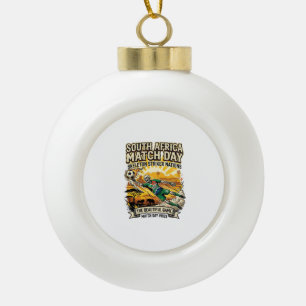 South Africa Match Day Skeleton Striker Nations Hi Ceramic Ball Christmas Ornament