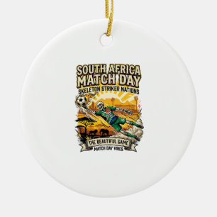 South Africa Match Day Skeleton Striker Nations Hi Ceramic Tree Decoration