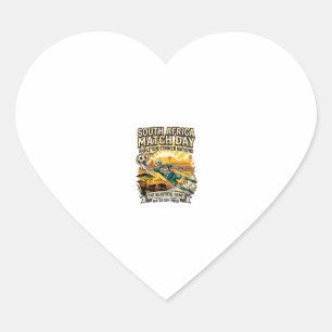 South Africa Match Day Skeleton Striker Nations Hi Heart Sticker