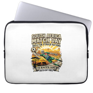 South Africa Match Day Skeleton Striker Nations Hi Laptop Sleeve