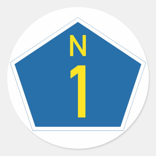 South Africa National Route N1 Marker Classic Round Sticker (Front)