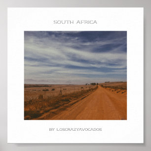 South Africa Nature Road Landscape Travel Poster