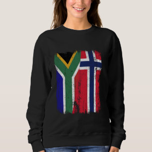 South Africa Norway Half Flag South African Norweg Sweatshirt