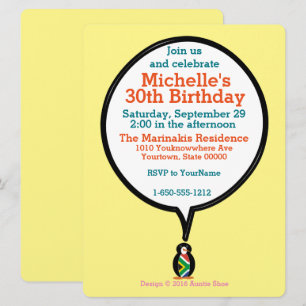 South Africa Penguin Birthday Personalised Gift  Invitation