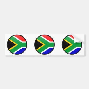 South Africa quality Flag Circle Bumper Sticker