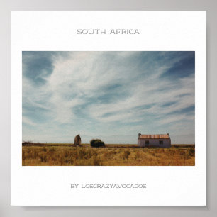 South Africa Road Landscape Travel Poster