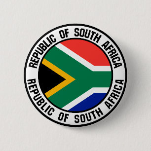 South Africa Round Emblem 6 Cm Round Badge