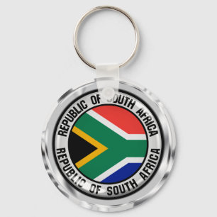 South Africa Round Emblem Key Ring
