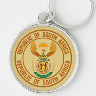 South Africa Round Emblem Key Ring