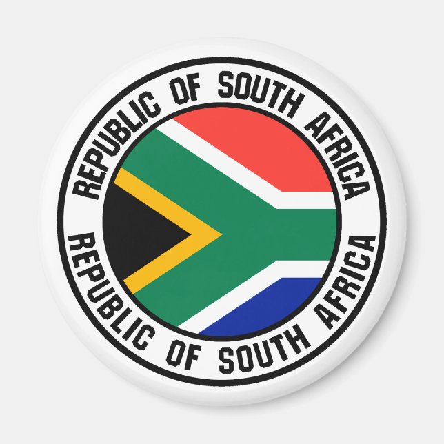 South Africa Round Emblem Magnet (Front)