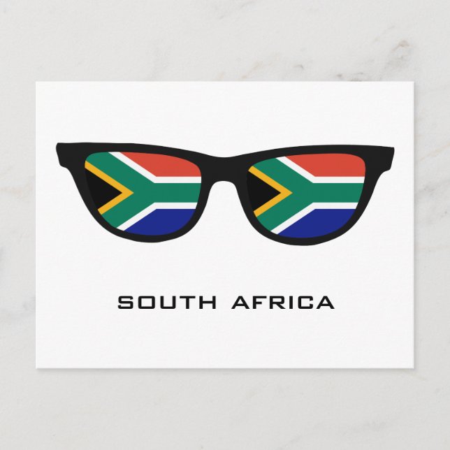 South Africa Shades custom text & colour postcard (Front)
