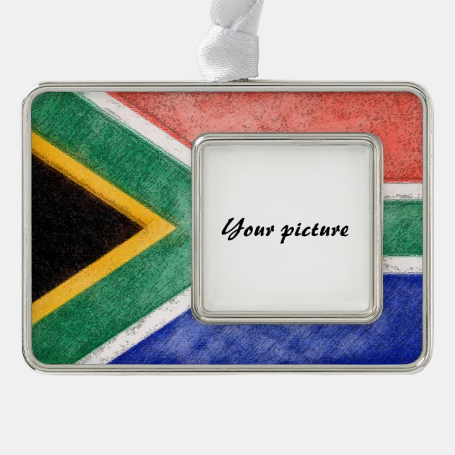 South Africa Silver Plated Framed Ornament (Front)