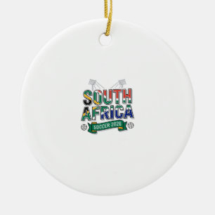 South Africa Soccer 2026 Soccer Bold Country Typog Ceramic Tree Decoration